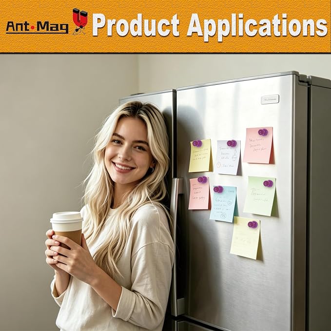 Ant Mag Magnetic Push Pins, 10 Pack Strong Whiteboard Magnets - Image 5