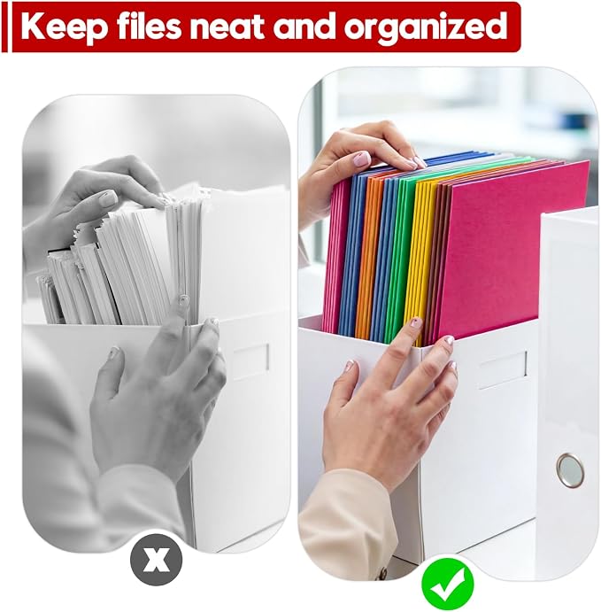 100 Pack Multicolor Paper Pocket Folders, 2 Pocket File Folders Letter Size - Image 5