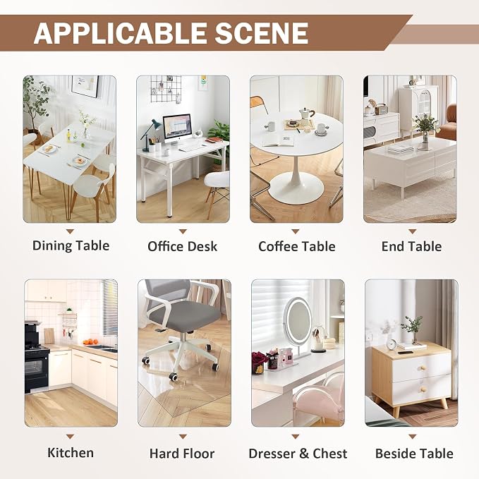LovePads Clear Desk Mat 12 x 60 Inch, 1.5mm Thick Clear Table Protector - Image 6