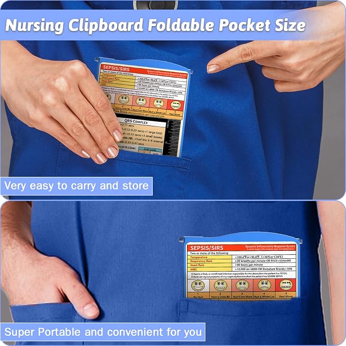 Nursing Clipboard Foldable Clipboard Medical: Edition Cheat Sheets Aluminum 3 - Image 2