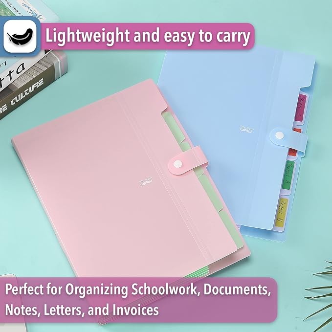 Mr. Pen Expanding File Folder, 2 Pack, 5 Pocket, Accordion Folder - Image 7