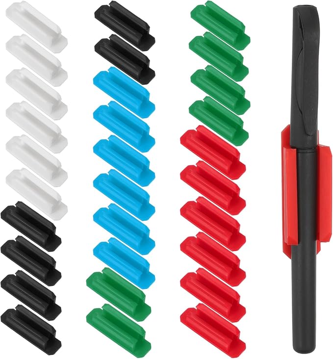 PATIKIL Pen Holder for Desk, 30 Pack Adhesive Pencil Holders Silicone Pencil by PATIKIL