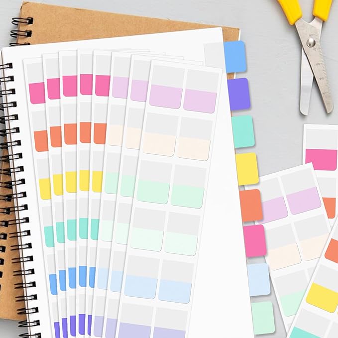 Imeepa 240 PCS Sticky Index Tabs, 12 Colors Page Markers | Writable & - Image 4