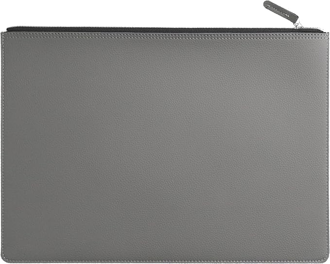 PU Leather A4 File Folder Zipper Document Holder Envelope Folder Case by yufocusqc