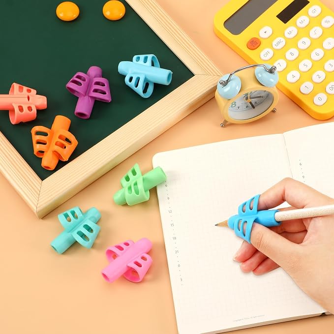SANNIX 8 Pack Pencil Grips for Handwriting, Grip Posture Correction Training - Image 5