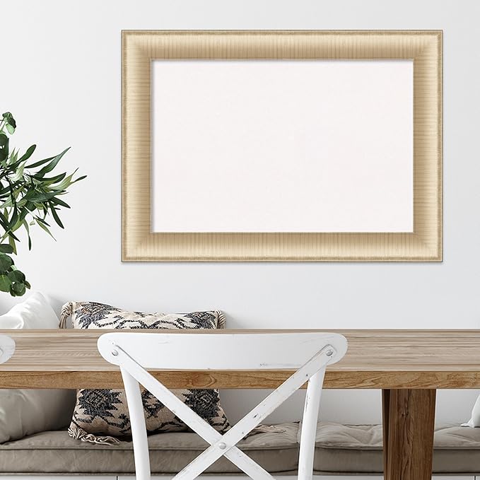 Amanti Art White Cork Board for Wall, 21x29 Vision Board with Gold Frame, Medium Corkboard Office Decor for Home Organization, Casual Corkboard Pinboard to Display Items for Home Organization in-DeskLoop Office