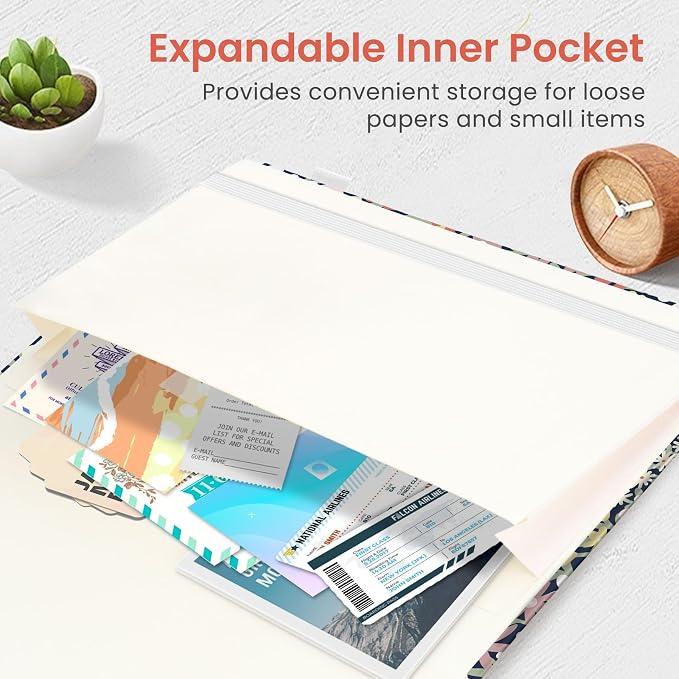 Taja Pretty Lined Journal for Women, Aesthetic Cute Hardcover Leather Journal - Image 5