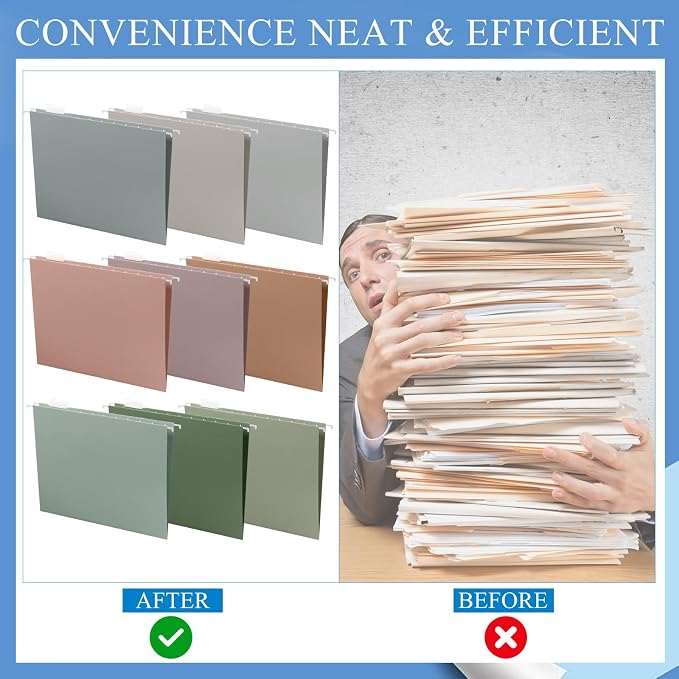 Yaomiao 24 Pcs 11.6 x 9 Inches Decorative Hanging File Folders - Image 4