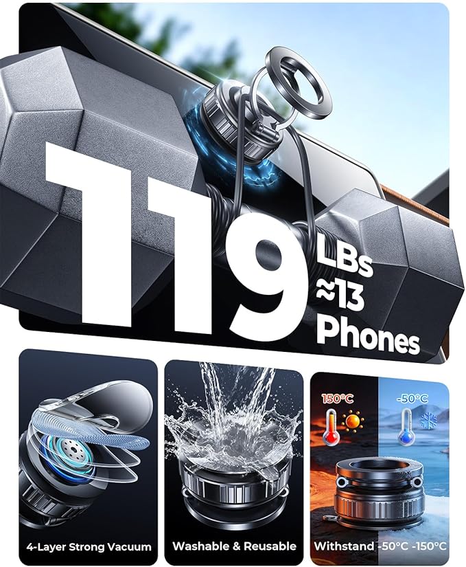 【Upgraded】for Magsafe Car Mount 360° Adjustable Magnetic Phone Holders - Image 3