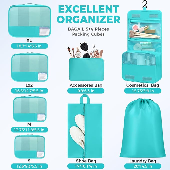 BAGAIL 9 Set Packing Cubes - Image 3