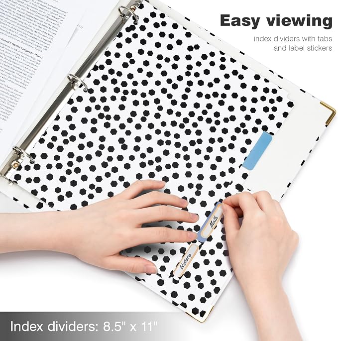 Ospelelf 3 Ring Binder 1 Inch, Cute Binders - Image 7