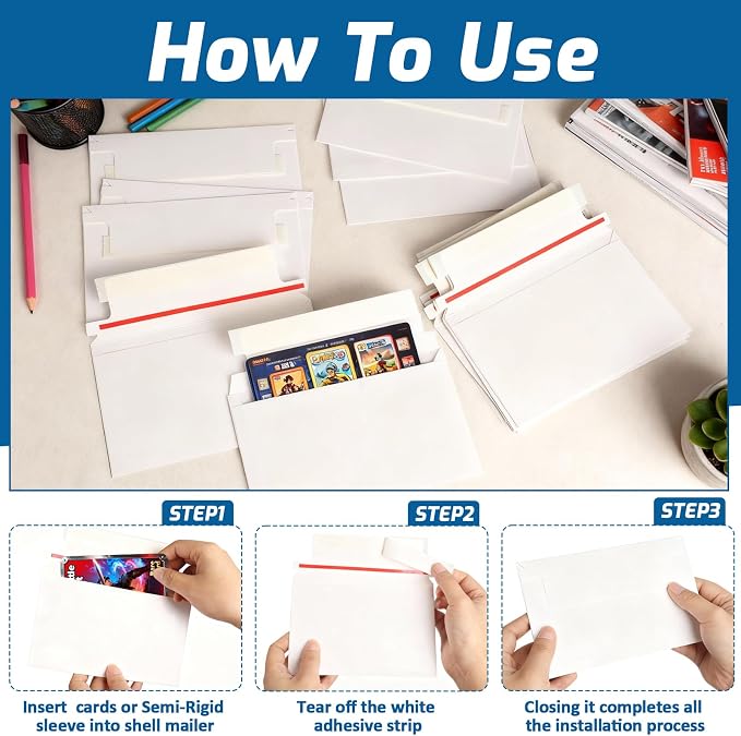 110 Pack Trading Card Mailing Envelopes, 7x 4.35 Inch Self-Adhesive Mailer - Image 5