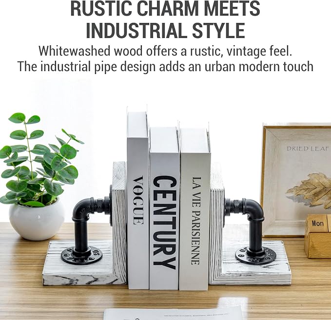 MyGift Decorative Bookends, Office Book Ends - Image 2