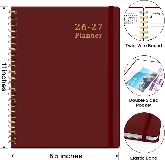 Planner 2026-2027, 8.5" x 11" Weekly and Monthly Academic Year Planner Calendar - Image 4