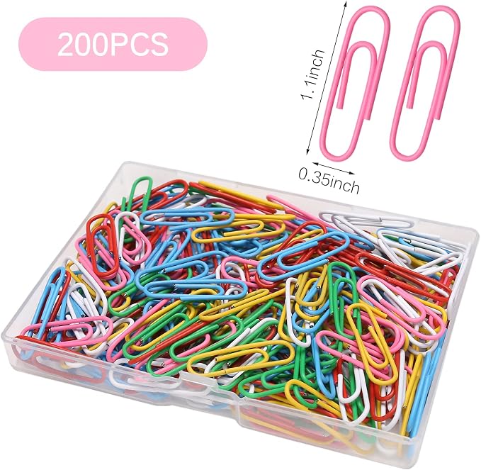 Elisel Colored Paper Clips, Durable and Rustproof, School and Personal Use - Image 2