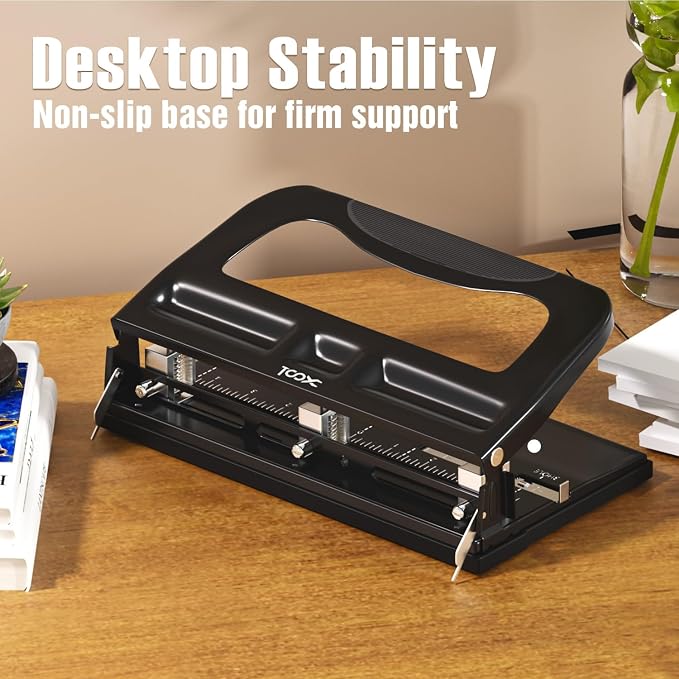 XOOL 3 Hole Punch, Heavy Duty Metal Hole Puncher - Image 8