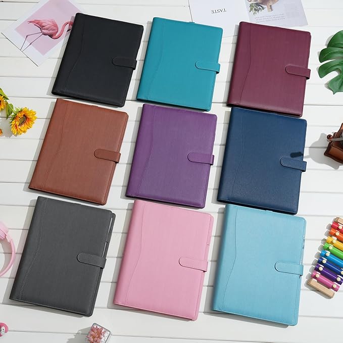 Wonderpool A4 PU Leather Portfolio Holder Ring File Document Case - Image 4