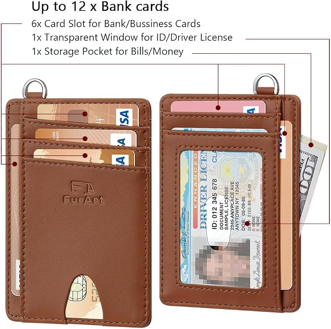 FurArt Slim Minimalist Wallet RFID Credit Card Holder - Image 6