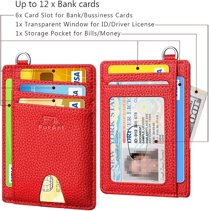 FurArt Slim Minimalist Wallet RFID Credit Card Holder - Image 6