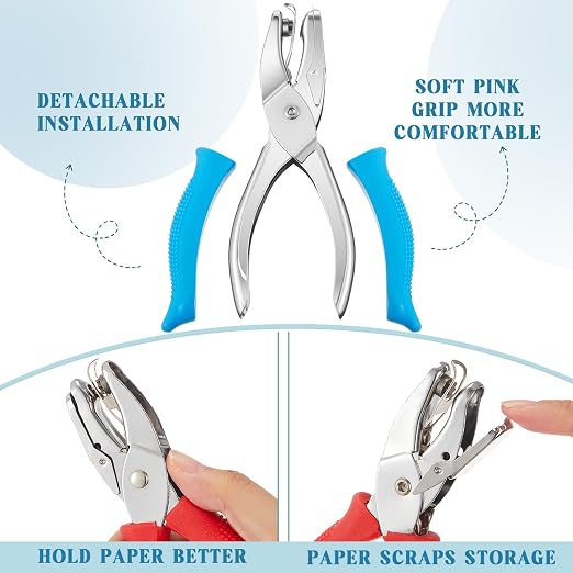 Zonon 3 Pcs Hole Punch Shapes Single Hole Paper Punchers - Image 3