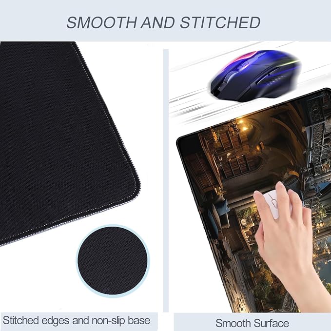 Dark Academia Bookish Desk Mat Adventure Dreams Extended Mousepad Large Gaming - Image 5