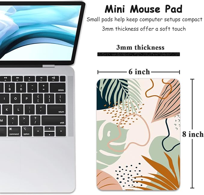 Dapesuom Small Mouse Pad, 6 x 8 Inch Thick Rubber Premium-Textured Non-Slip - Image 2