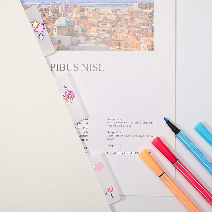 Sticky Index Tabs Page Marker Pop-up Page Flags Notes Tabs, 1.6 x 2 Inch, White (400 Pieces)-DeskLoop Office