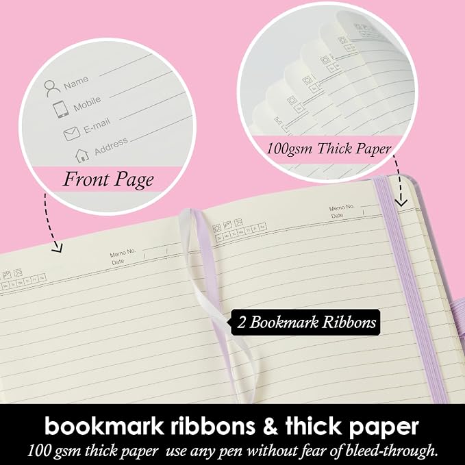 NIRMIRO Purple Small Notebook Journal - Image 3
