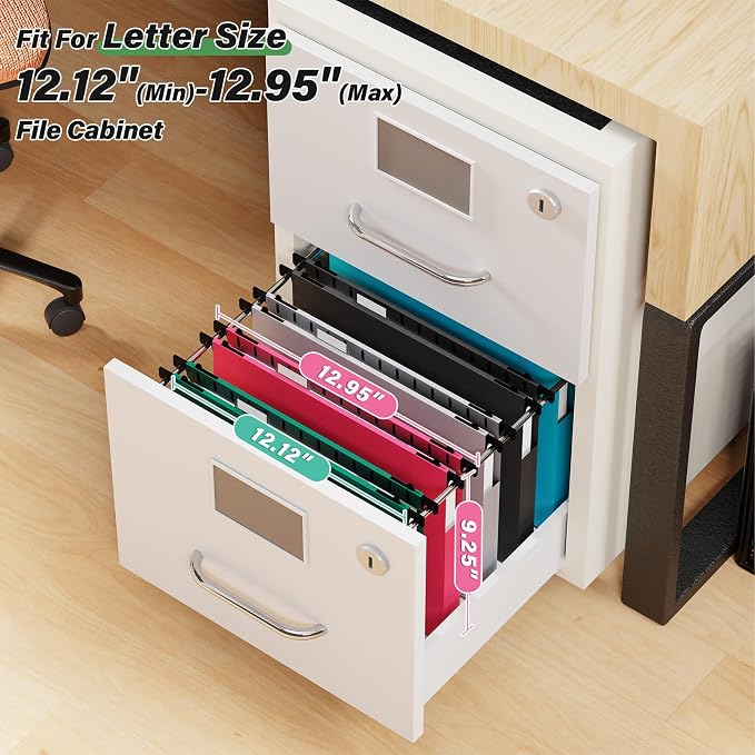 Ansook Letter Size Hanging File Folders Extra Capacity, Heavy Duty 1" - Image 3