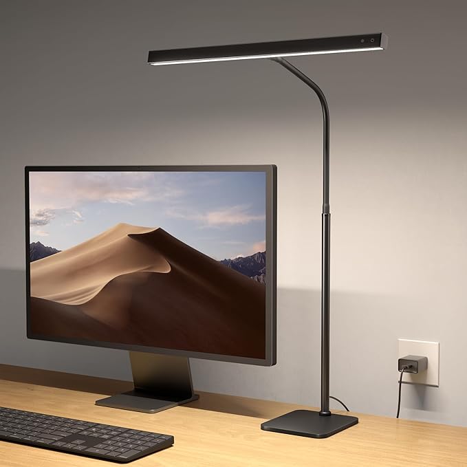 SUPERDANNY LED Desk Lamp for Home Office, Eye-Caring Desk Light by SUPERDANNY