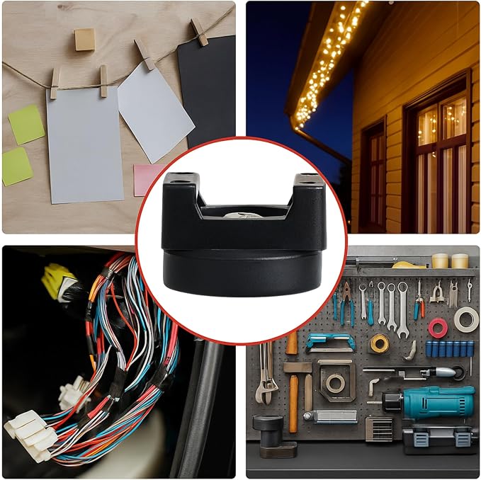 Yookeer 150 Pcs Magnetic Zip Tie Mount Base Black Magnetic Cable Clips Wire - Image 7
