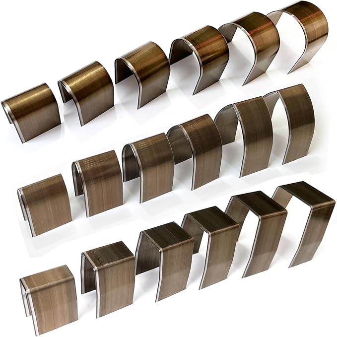 18 Pieces Leather Corner Punch Set, Leather End Punch Tool High Carbon Steel Corner Cutter Tools, Corner Trimmers Punch with Mat & Box, Edge Trimmer for DIY Leathercrafts-DeskLoop Office