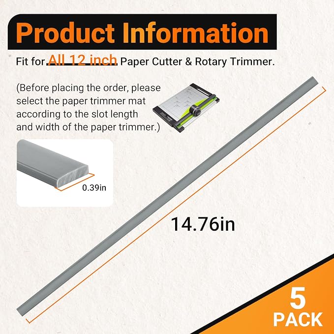 RM-12 Paper Cutting Mat for 12” Paper Trimmer & Craft Cutting Tool, Reusable - Image 2