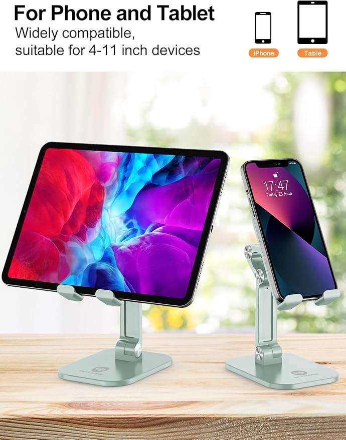 OCYCLONE Phone Stand, Adjustable Height and Angle Foldable Cell Phone Stand - Image 4