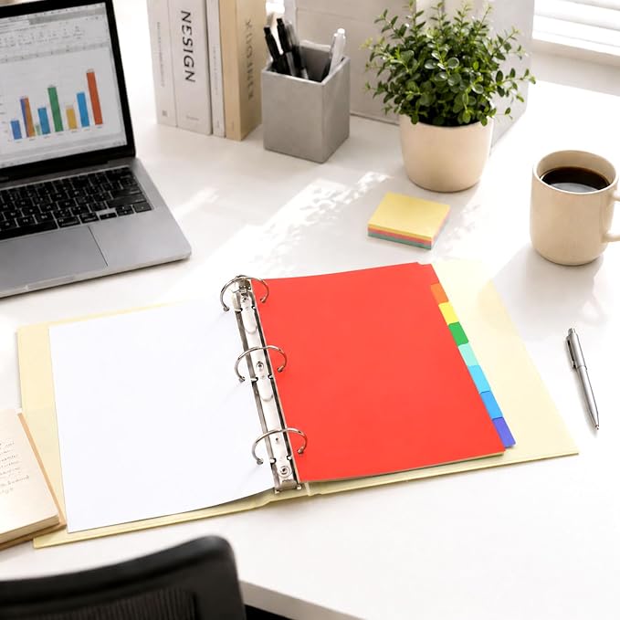 SUNEE 8 Tab Binder Dividers, Plastic Dividers - Image 9