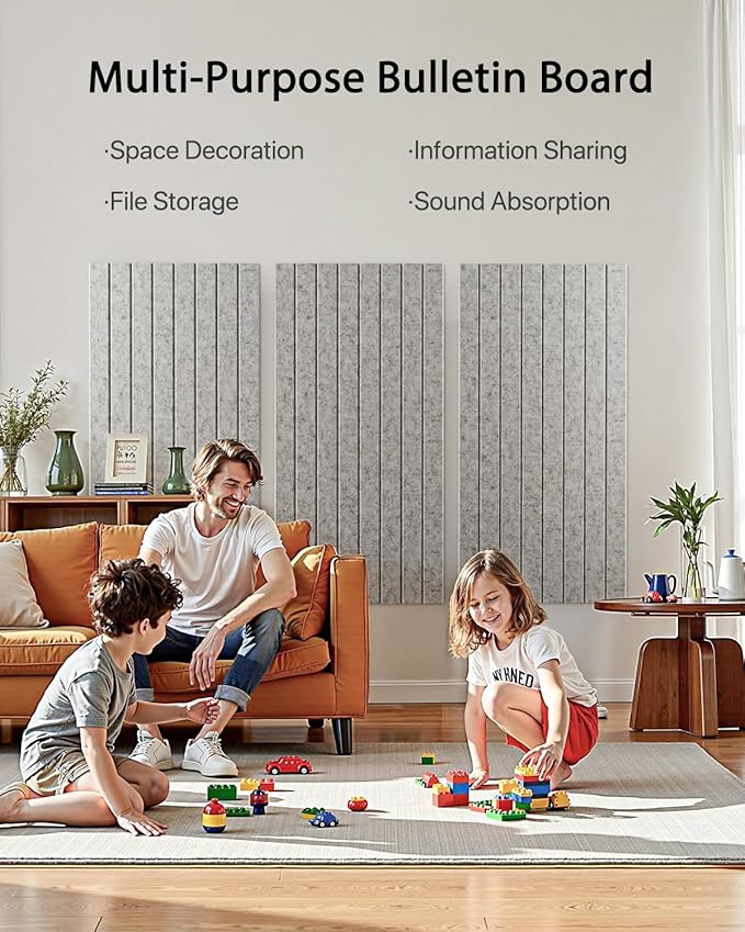 Soundsbay Large Cork Board, 71" x 47" Bulletin Board, 3 Pack Felt Wall Tiles Self-Adhesive, Pin Board for Walls Office Home Classroom Decor-DeskLoop Office