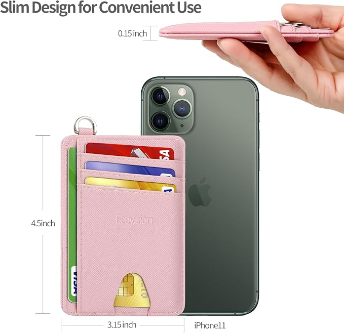 Slim Minimalist Front Pocket Wallet, RFID Blocking Credit Card Holder Wallet - Image 8