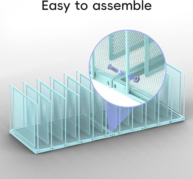 File Organizer for Desk, 11-Section Vertical File Sorter, Paper Holder - Image 5