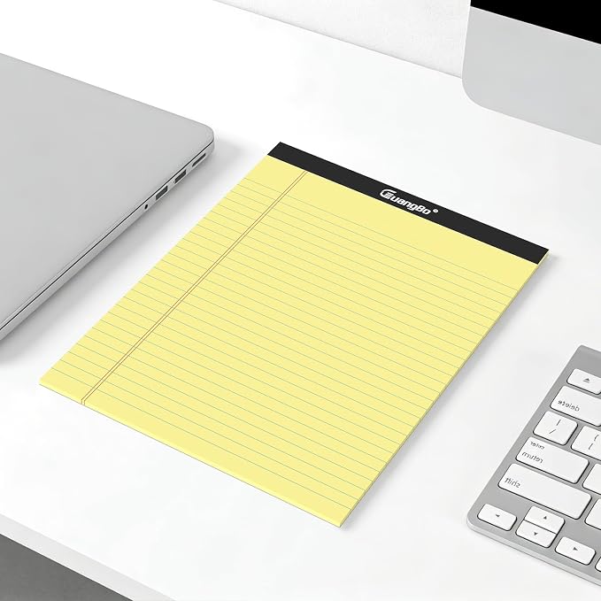 12 Pack Yellow Legal Pads 8.5 x 11 Wide Ruled Note Pad 50 Sheets Notepads Micro - Image 2