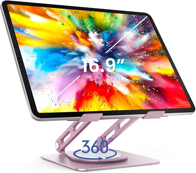 LOXP Metal Tablet Stand, 360 Rotating iPad Stand by LOXP
