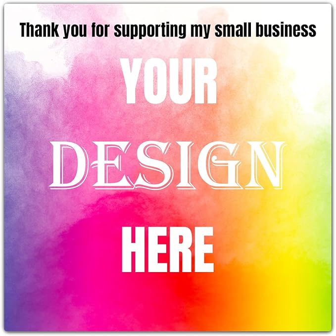 Custom 100-500 Stickers with Any Image Logo and Text by LAUKIYE