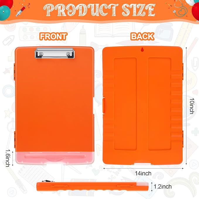 Crtiin 12 Pcs Colored Clipboard - Image 2