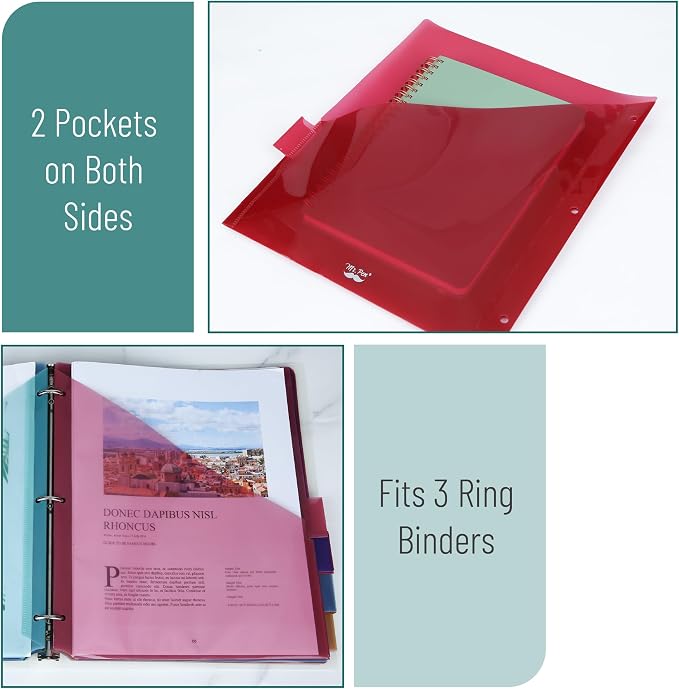 Mr. Pen- Binder Dividers with Pockets and Tabs, 24 Pack | 3 Ring Binder - Image 3