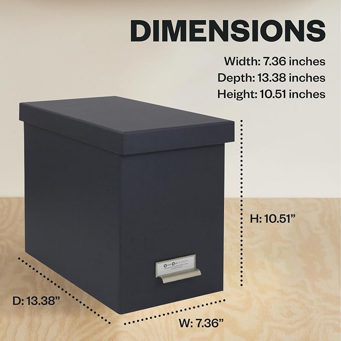 Bigso John Fiberboard Label Frame Desktop File Storage Box - Image 7