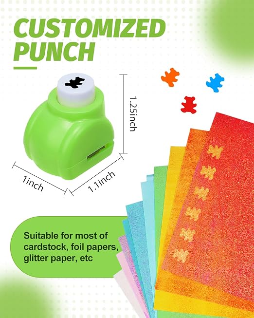 UCEC 20PCS Mini Hole Punch Shapes, Star Heart Paper Punches - Image 4