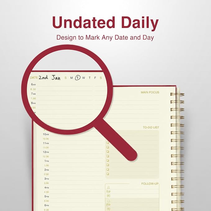 AuroPlanner Undated Daily Planner To Do List Hourly Schedule 2028 2027 2026 - Image 3