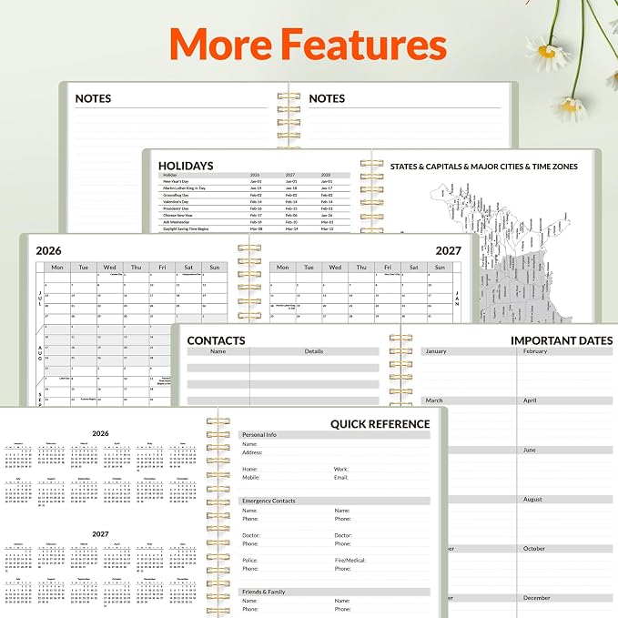 SUNEE Academic Planner 2026-2027 – Weekly & Monthly Planner, July 2026 to June - Image 4