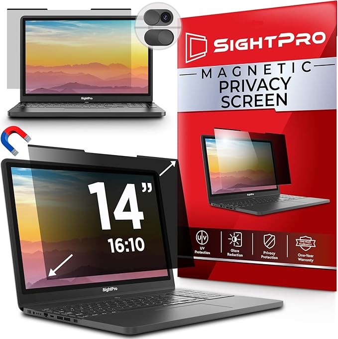 SightPro Magnetic Laptop Privacy Screen 14 Inch 16:10 by SightPro