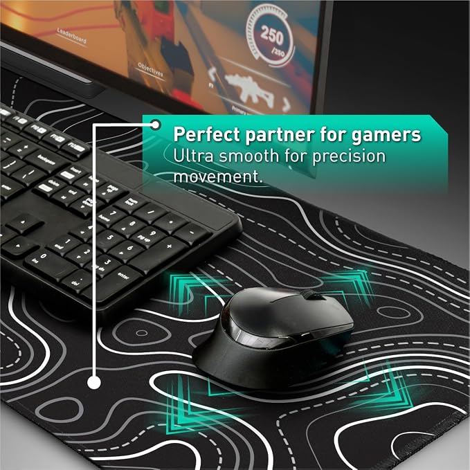Pixiecube Minimalist Topographic Map Mouse Pad - Image 5