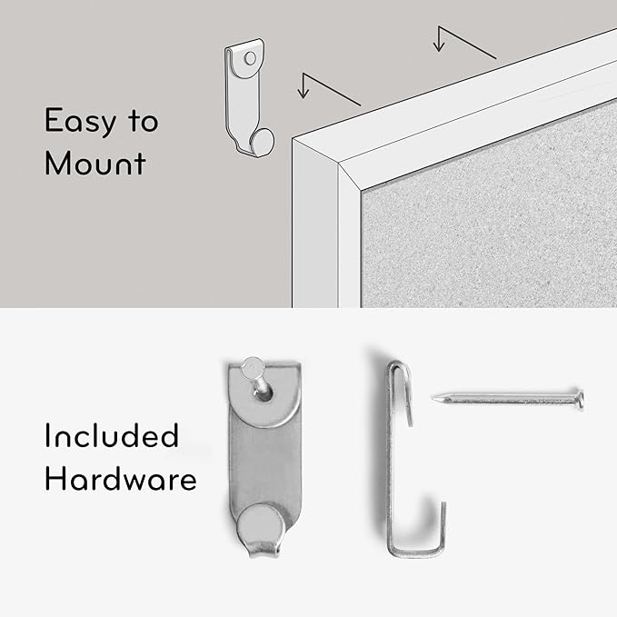 U Brands Cork Bulletin Board,18 x 24 Inches, Light Birch Wood Frame (265U00-01)-DeskLoop Office